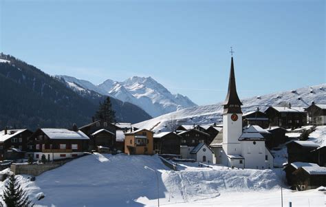 Snowy Mountain Village Free Photo Download Freeimages