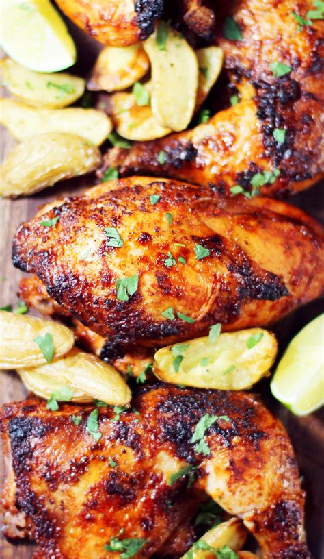 Served with a simple homemade sauce made with fresh herbs, garlic, and seasoning. Peruvian Chicken with Green Sauce (Aji Verde)