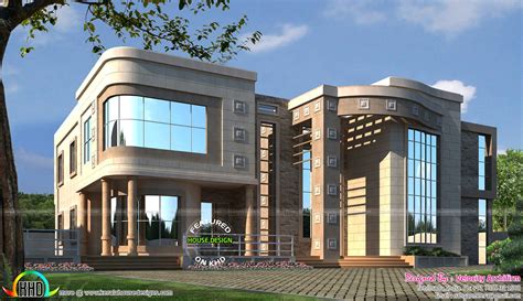 Curved Style Unique Looking Home Plan Kerala Home Design And Floor
