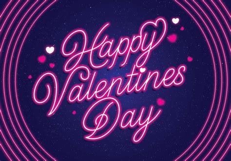 Neon Valentine Vector 268347 Vector Art At Vecteezy