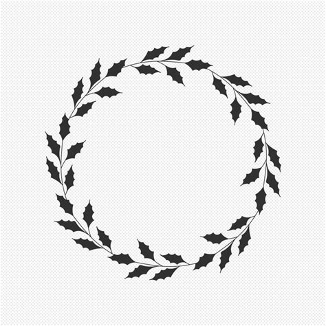 Download Christmas Floral Wreath SVG - Winter Botanical Laurel Wreath Clipart - SVG Vector Files - Clip ...
