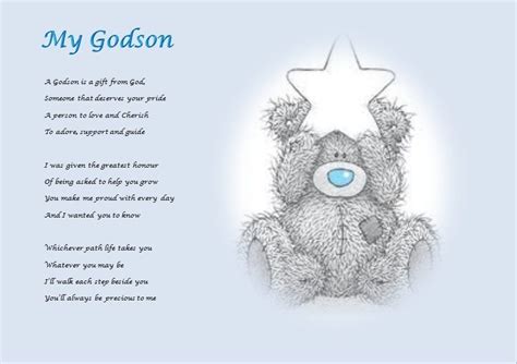 The most common gift for godson material is metal. Godson Gift - Personalised Laminated Poem - Written By ...