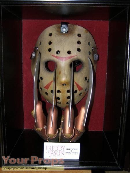 Freddy Vs Jason Freddys Glove Over Jasons Mask Replica Movie Costume