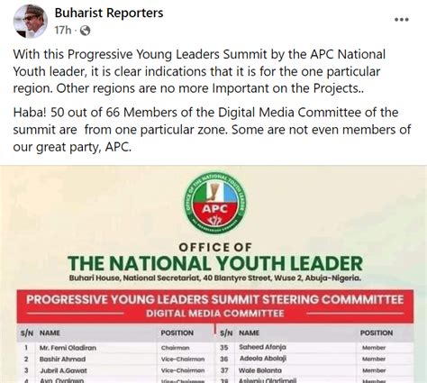 Apc National Youth Leader Dayo Israel Reacts After Being Called Out For Allegedly Filling Up