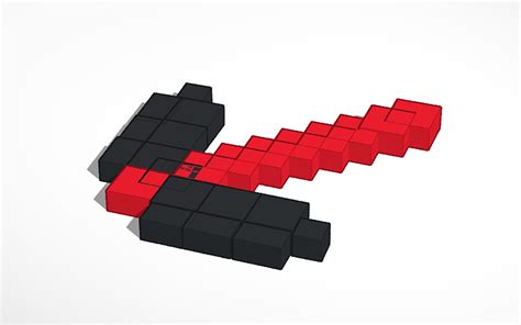 3d Design Minecraft Pickaxe Tinkercad