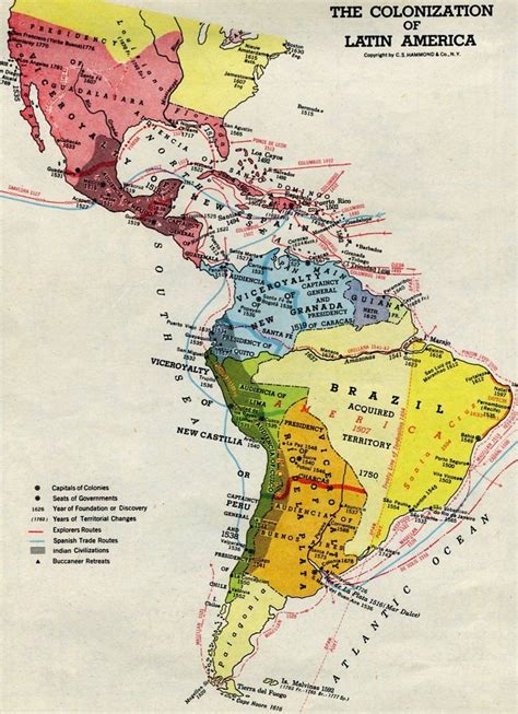 Colonization Of Latin America Map Spanish Culture Historical Maps
