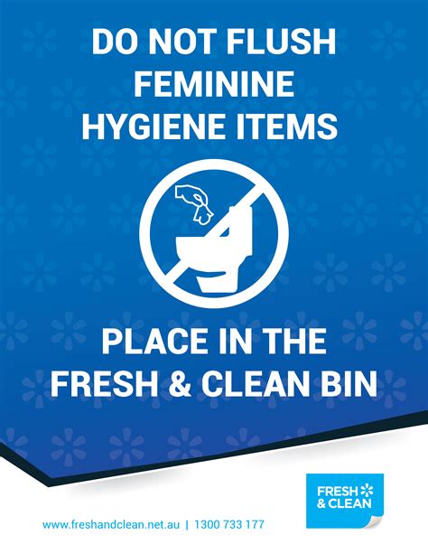 Workplace Feminine Hygiene Disposal Posters Fresh And Clean