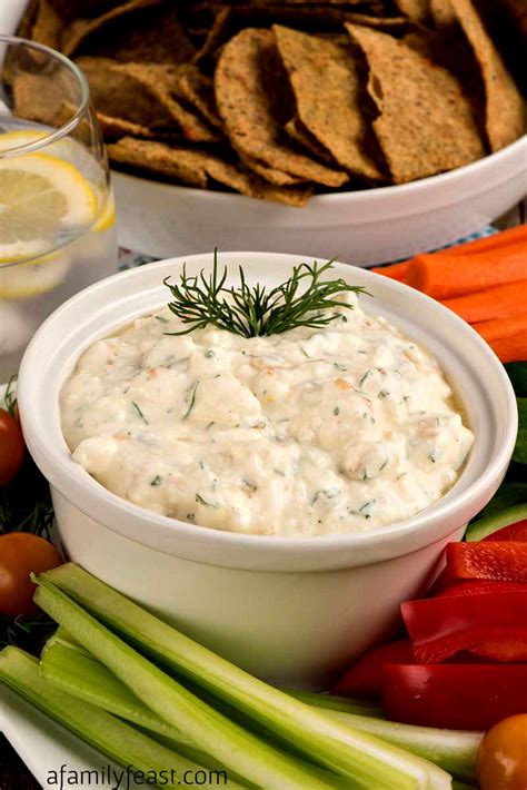 Dipped , dip·ping , dips v. Yogurt and Feta Dip - A Family Feast®