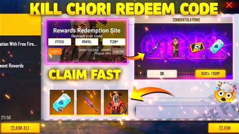 Todays New Redeem Code Free Rewards Diwali Kill Chori Song Redeem