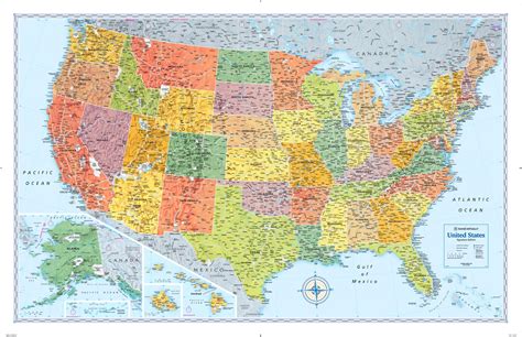 Signature United States Wall Map Folded 9780528020476
