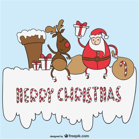 Find over 100+ of the best free merry christmas images. Merry christmas cartoon vector Vector | Free Download