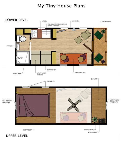 12 x 24 tiny house with loft, free. Tiny Loft House Floor Plans Tiny House Interior Loft ...