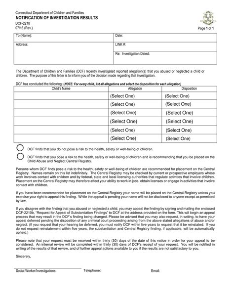 Form Dcf 2210 Fill Out Sign Online And Download Fillable Pdf