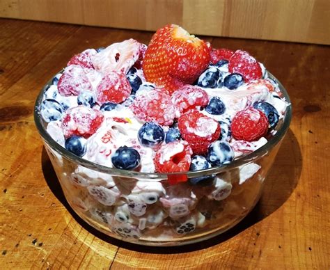 Red White Blue Fresh Berry Cheesecake Salad This Old Gal