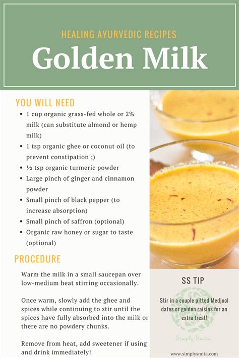 Golden Milk Ayurvedic Recipes Turmeric Recipes Golden Milk Recipe