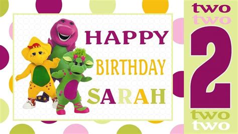 Barney And Friends Birthday Banner Personalized Custom Design Indoor