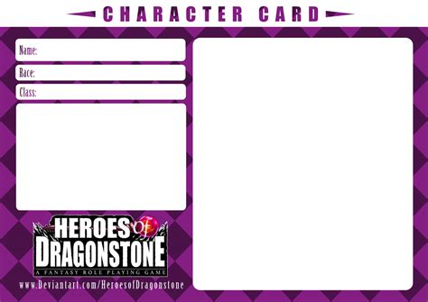 Character Card Template Hearts By Ry Spirit On Deviantart