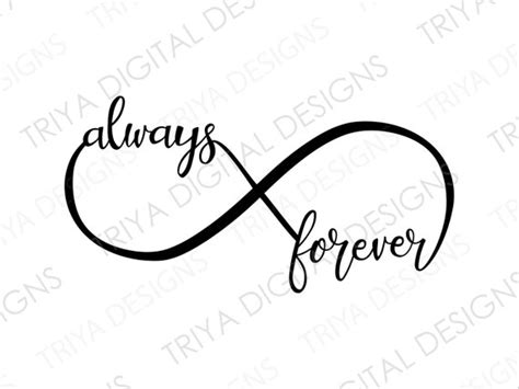 Always And Forever Infinity Symbol Svg Hand Lettered Cursive Etsy India
