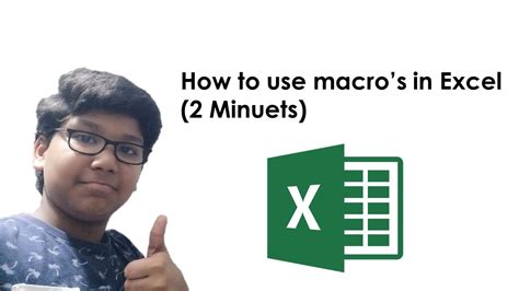 How To Use Macro In Excel YouTube