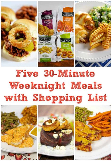 Five 30 Minute Weeknight Meals With Shopping List Plain Chicken