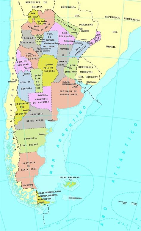 Mapas De Argentina Político Y Físico Para Descargar E Imprimir