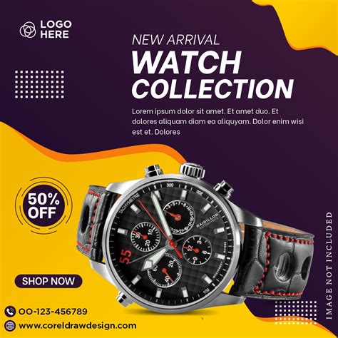 Download Watch Collection Promotion Social Media Banner Template Design