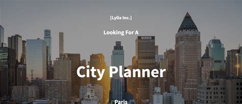 City Planner Job Addescription Template
