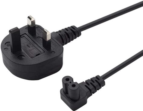 Buy Power Cable Uk 3pin Plug To Right Angled 90 Degreefigure Fig Of 8