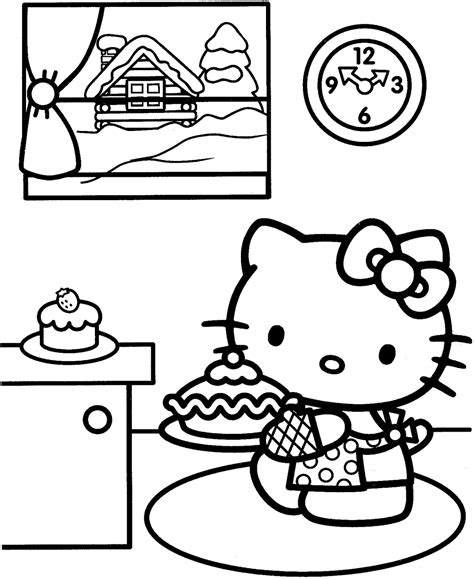 Tranh Tô Màu Hello Kitty 11 Tranh TÔ MÀu