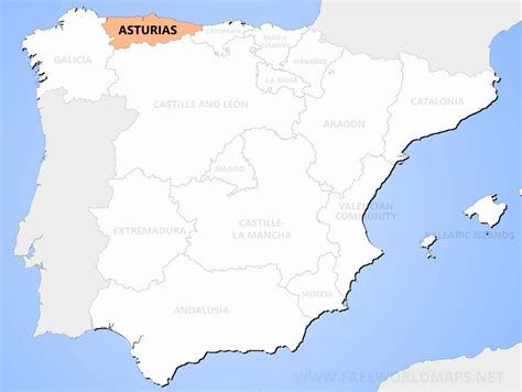 Map Of Asturias Spain Tourist Map Of English