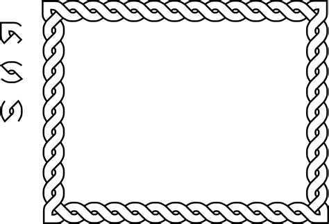 Vector Rectangle Rope Border Clip Art Library