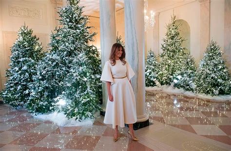Melania Trump Unveils White House Christmas Decorations Hello