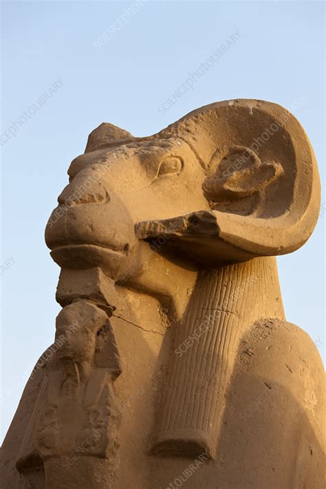 Row Of Ram Headed Sphinxes At Karnak Temple Stock Image C
