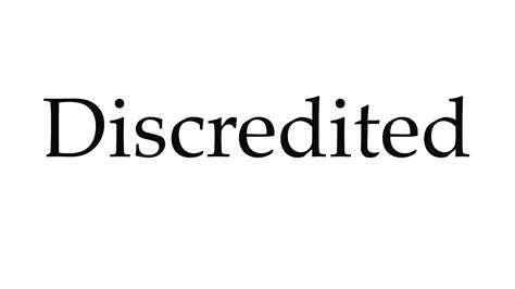 How To Pronounce Discredited Youtube