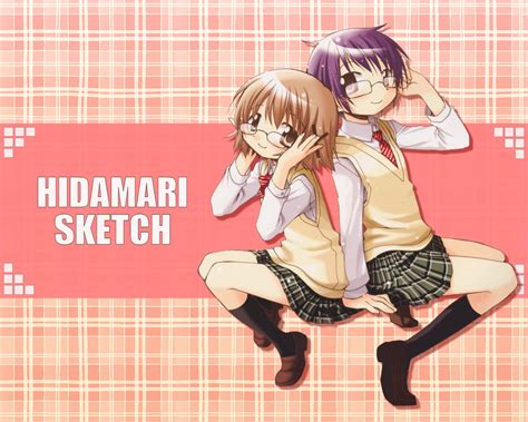 Glasses Hidamari Sketch Sae Tagme Yuno Konachan Net Konachan Com Anime Wallpapers