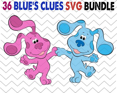 36 Pcs Blues Clues Svg Bundle Blues Clues Svg Dog Blue Etsy