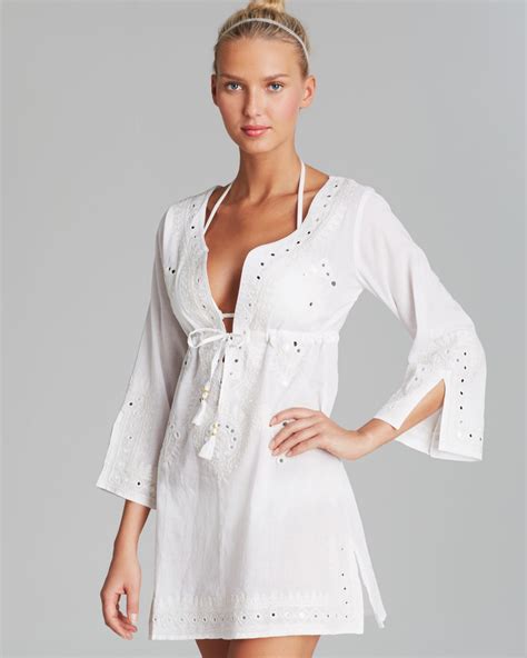 White Cotton Beach Cover Up Online Sale Up To 50 Off