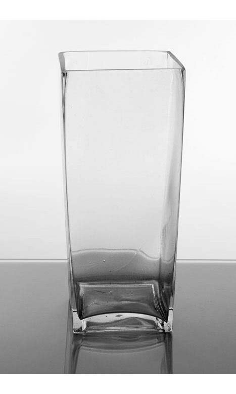 5 X 6 X 14 Tapered Square Vase Clear