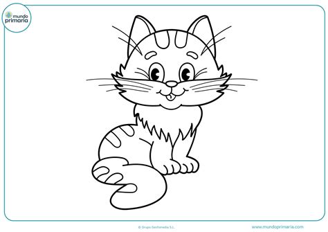 Dibujos de gatos para imprimir y colorear - Mundo Primaria