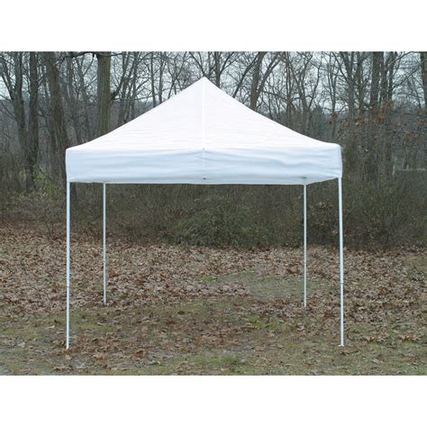 Shelterlogic Pop Up Outdoor Canopy Tent — 10ft X 10ft Truss Top Straight Leg White Model