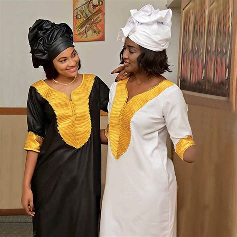 Bazin Rich Embroidery African Long Women Caftan Dashiki Dress Plus Size