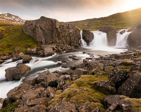 Gufu Waterfall Upstream Iceland