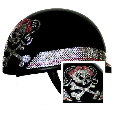 Put a finger between the helmet interior and the head. 10 REALLY shiny Motorcycle Helmets by Custom Bling by Ricci