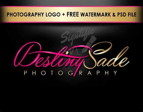 But, if you have a company or a website, use a watermark logo for your images to promote your brand. Custom photography logo free watermark and PSD source file