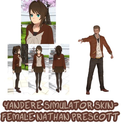 Yandere Simulator Female Nathan Prescott Skin By Imaginaryalchemist On