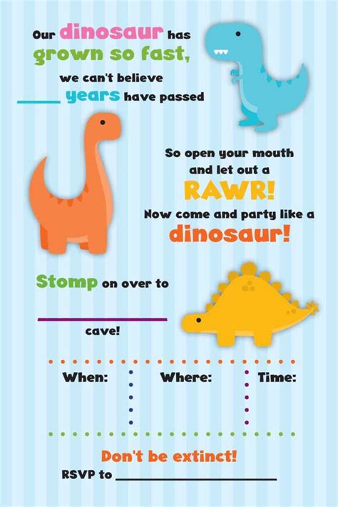Rawr Free Dinosaur Birthday Party Printables My Silly