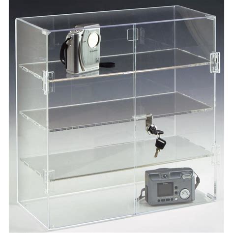 Retail Countertop Display Case 16 12h X 16 14w X 7d Clear Acrylic With 3 Shelves And
