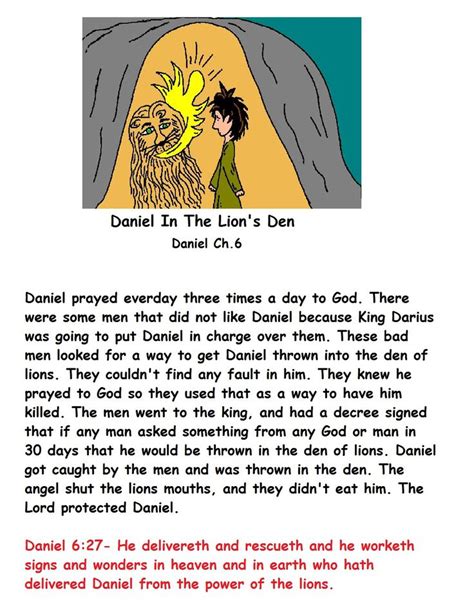 Daniel In The Lions Den Sunday School Lesson 1019×1319 Pixels