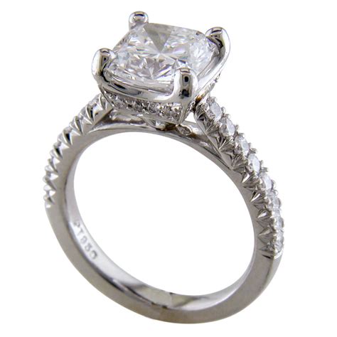 Cushion Brilliant 2 Carat Diamond Engagement Ring Platinum Nagi
