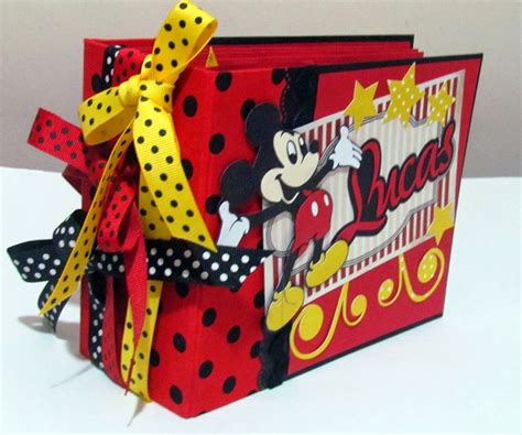 Mini Album Mickey Scrapbook Da Disney Miniálbuns Arte De Cola Quente